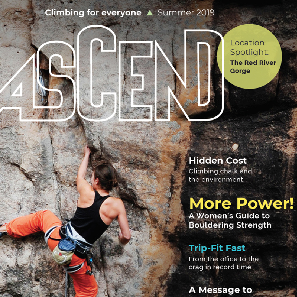 cover of Ascend climbing magazine